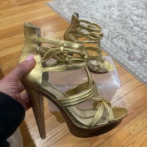 Bebe Gold Sandals